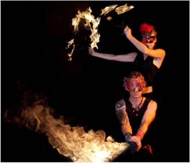 Wyld Fire Duo Best fire show, fire dancer, fire performer Melbourne, Gold Coast, Brisbane