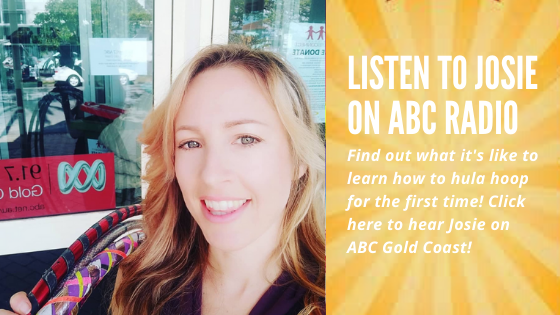 Teaching Hula Hooping on ABC Radio Gold Coast